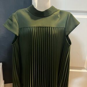 Ted Baker Green Pleated Blouse